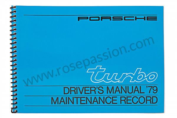 P81109 - Manual de utilización y técnico de su vehículo en inglés 911 turbo  1979 para Porsche 