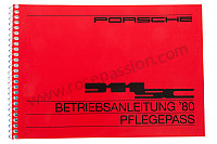 P81106 - Manuale d'uso e tecnico del veicolo in tedesco 911 sc 1980 per Porsche 