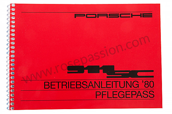 P81106 - User and technical manual for your vehicle in german 911 sc 1980 for Porsche 