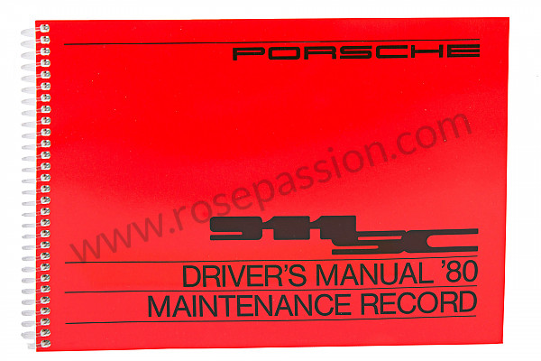 P79775 - Manuel utilisation et technique de votre véhicule en anglais 911 SC 1980 pour Porsche 
