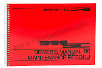 P79775 - User and technical manual for your vehicle in english 911 sc 1980 for Porsche 