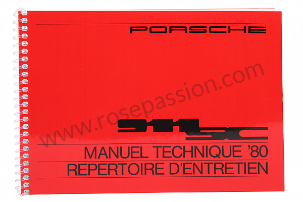 P81184 - User and technical manual for your vehicle in french 911 sc 1980 for Porsche 
