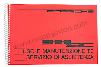 P81168 - Gebruiks- en technische handleiding van uw voertuig in het italiaans 911 sc 1980 voor Porsche 911 G • 1980 • 3.0sc • Coupe • Automatische versnellingsbak