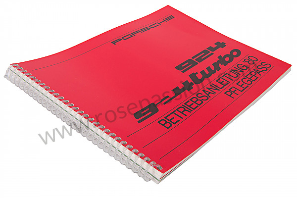 P81230 - User and technical manual for your vehicle in german 924 turbo 1980 for Porsche 