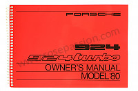 P81232 - Gebruikers- en technische handleiding voor uw voertuig in het engels 924 turbo 1980 voor Porsche 