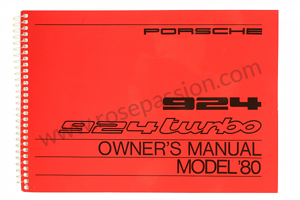 P81232 - Manuel utilisation et technique de votre véhicule en anglais 924 turbo 1980 pour Porsche 