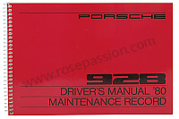 P81189 - Betriebsanleitung und technisches handbuch für ihr fahrzeug auf englisch 928 1980 für Porsche 