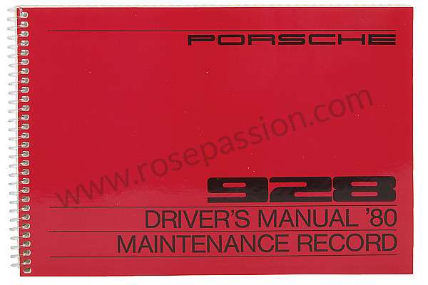 P81189 - Manual utilização e técnico do seu veículo em inglês 928 1980 para Porsche 