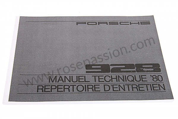P81119 - Betriebsanleitung und technisches handbuch für ihr fahrzeug auf französisch 928 1980 für Porsche 