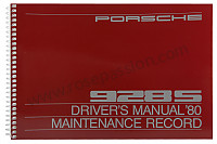 P81202 - User and technical manual for your vehicle in english 928 s 1980 for Porsche 