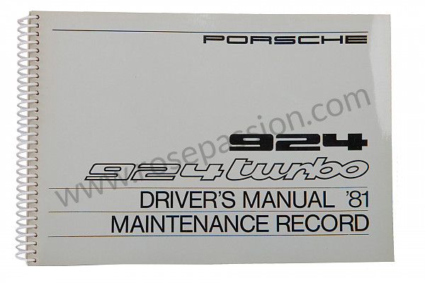 P81139 - Betriebsanleitung und technisches handbuch für ihr fahrzeug auf englisch 924 turbo 1981 für Porsche 