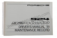 P81139 - User and technical manual for your vehicle in english 924 turbo 1981 for Porsche 