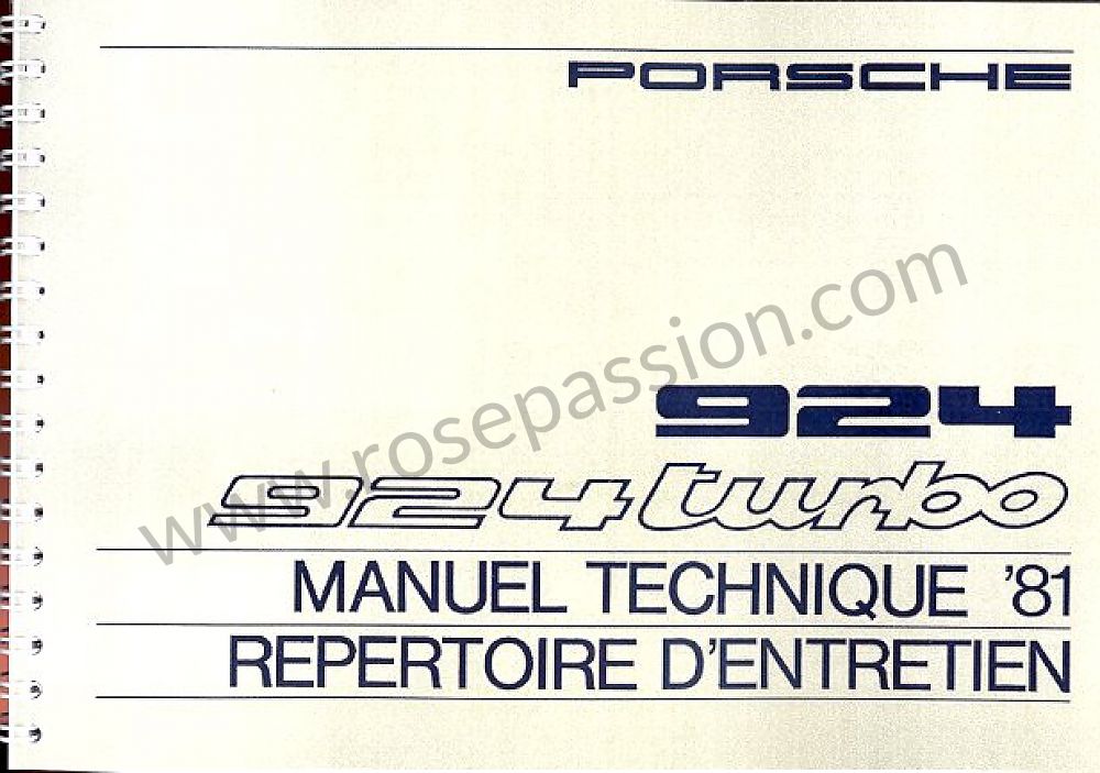 Manuel d'entretien pour manuel d'utilisation entretien Porsche 924 S 944 928 nouveau 