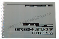 P81032 - User and technical manual for your vehicle in german 911 sc 1981 for Porsche 