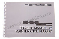 P80989 - User and technical manual for your vehicle in english 911 sc 1981 for Porsche 