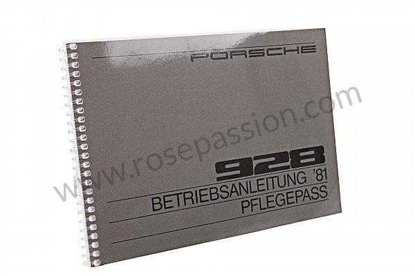 P86140 - Manuale d'uso e tecnico del veicolo in tedesco 928 1981 per Porsche 928 • 1981 • 928 4.5 • Coupe • Cambio manuale 5 marce