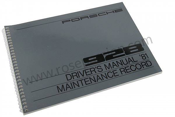 P80993 - User and technical manual for your vehicle in english 928 1981 for Porsche 