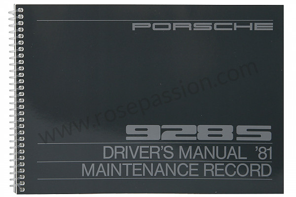 P80994 - Betriebsanleitung und technisches handbuch für ihr fahrzeug auf englisch 928 s 1981 für Porsche 