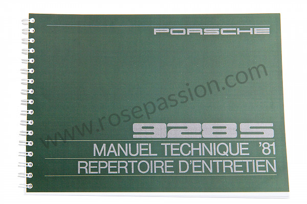 P81013 - User and technical manual for your vehicle in french 928 s 1981 for Porsche 