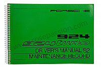 P80983 - Manuale d'uso e tecnico del veicolo in inglese 924 turbo 1982 per Porsche 924 • 1982 • 924 2.0 • Coupe • Cambio manuale 5 marce