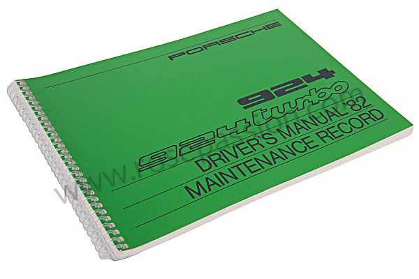 P80983 - User and technical manual for your vehicle in english 924 turbo 1982 for Porsche 