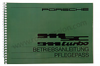 P81061 - Betriebsanleitung und technisches handbuch für ihr fahrzeug auf deutsch 911 sc / turbo / 82 für Porsche 