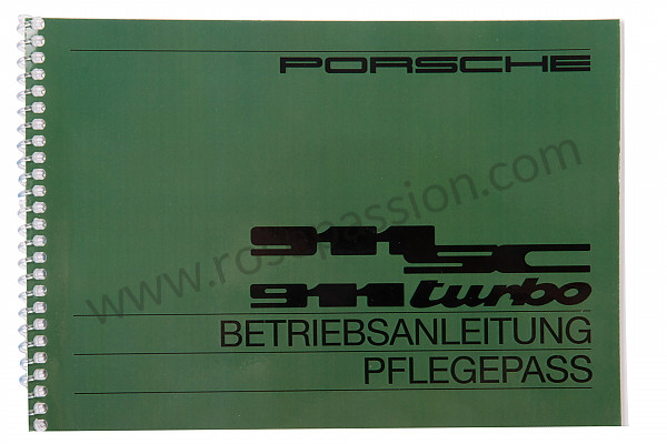 P81061 - Manual utilização e técnico do seu veículo em alemão 911 sc / turbo / 82 para Porsche 