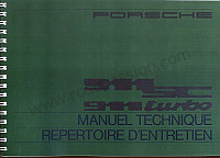 P80984 - Betriebsanleitung und technisches handbuch für ihr fahrzeug auf französisch 911 sc / turbo / 82 für Porsche 911 G • 1982 • 3.0sc • Targa • 5-gang-handschaltgetriebe