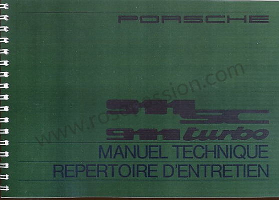 P80984 - User and technical manual for your vehicle in french 911 sc / turbo / 82 for Porsche 