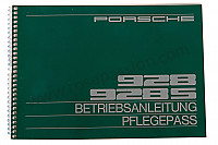 P86144 - Betriebsanleitung und technisches handbuch für ihr fahrzeug auf deutsch 928, 928s 1982 für Porsche 