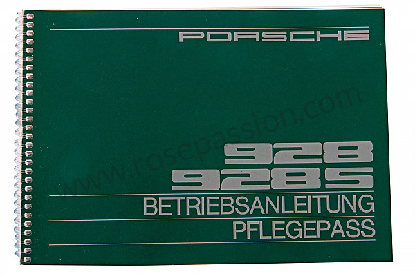 P86144 - User and technical manual for your vehicle in german 928, 928s 1982 for Porsche 