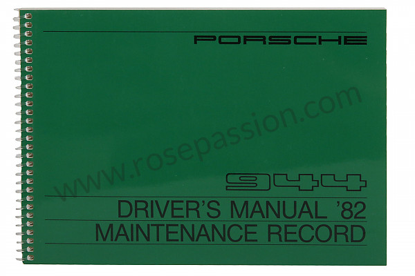 P81042 - Manual utilização e técnico do seu veículo em inglês 944 1982 para Porsche 