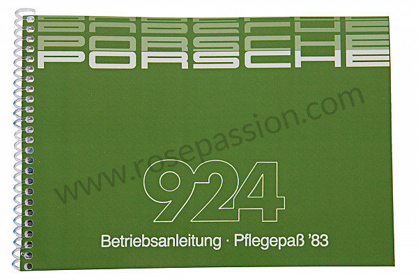 P85113 - Manual utilização e técnico do seu veículo em alemão 924 1983 para Porsche 