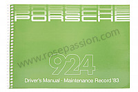 P81091 - Manual utilização e técnico do seu veículo em inglês 924 1983 para Porsche 