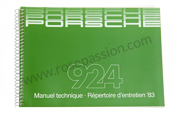P78984 - Manual utilização e técnico do seu veículo em francês 924 1983 para Porsche 
