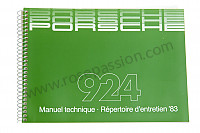 P78984 - User and technical manual for your vehicle in french 924 1983 for Porsche 
