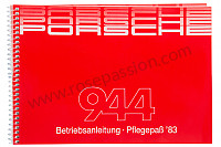 P86146 - Gebruiks- en technische handleiding van uw voertuig in het duits 944 1983 voor Porsche 