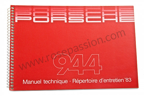 P81043 - Betriebsanleitung und technisches handbuch für ihr fahrzeug auf französisch 944 1983 für Porsche 