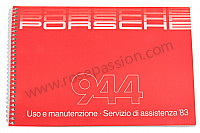 P81116 - User and technical manual for your vehicle in italian 944 1983 for Porsche 