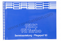 P86147 - Manuel utilisation et technique de votre véhicule en allemand 911 1983 pour Porsche 911 G • 1983 • 3.0sc • Cabrio • Boite manuelle 5 vitesses