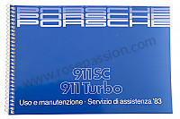 P85114 - Manuale d'uso e tecnico del veicolo in italiano 911  1983 per Porsche 911 G • 1983 • 3.0sc • Cabrio • Cambio manuale 5 marce