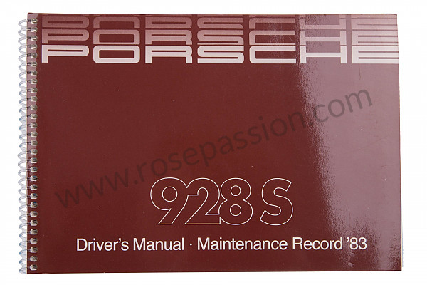 P81089 - Betriebsanleitung und technisches handbuch für ihr fahrzeug auf englisch 928 1983 für Porsche 