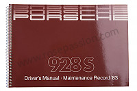 P81089 - Manuel utilisation et technique de votre véhicule en anglais 928 1983 pour Porsche 928 • 1983 • 928 4.7s • Coupe • Boite auto