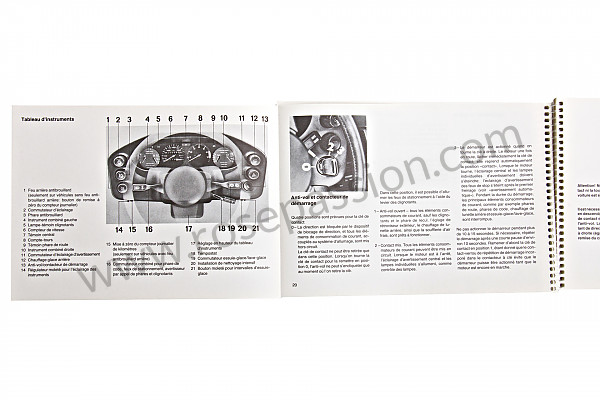 P81033 - User and technical manual for your vehicle in french 928 1983 for Porsche 