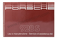 P77767 - User and technical manual for your vehicle in italian 928 1983 for Porsche 