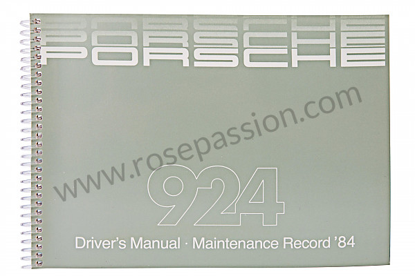 P81054 - 操作说明 为了 Porsche 924 • 1984 • 924 2.0 • Coupe