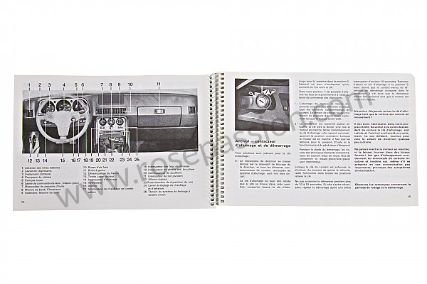P86152 - Betriebsanleitung und technisches handbuch für ihr fahrzeug auf französisch 924 1984 für Porsche 