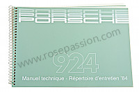 P86152 - Manual de utilización y técnico de su vehículo en francés 924 1984 para Porsche 924 • 1984 • 924 2.0 • Coupe • Caja auto