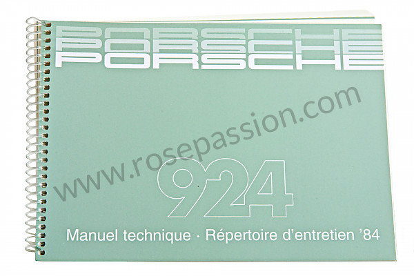 P86152 - User and technical manual for your vehicle in french 924 1984 for Porsche 