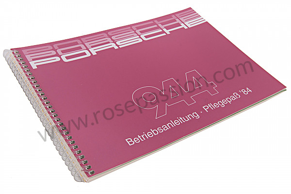P85116 - Betriebsanleitung und technisches handbuch für ihr fahrzeug auf deutsch 944 1984 für Porsche 